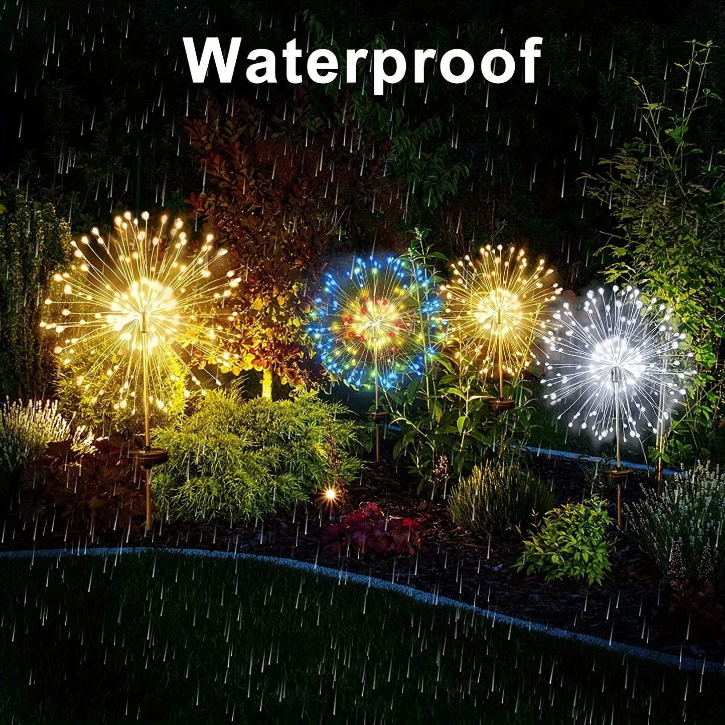 Solar Fireworks Lights Outdoor – Holiday Garden Patio Decor