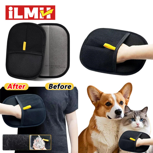 Pet Hair Removal Glove – Reusable Double-Sided Grooming Tool for Dogs & Cats