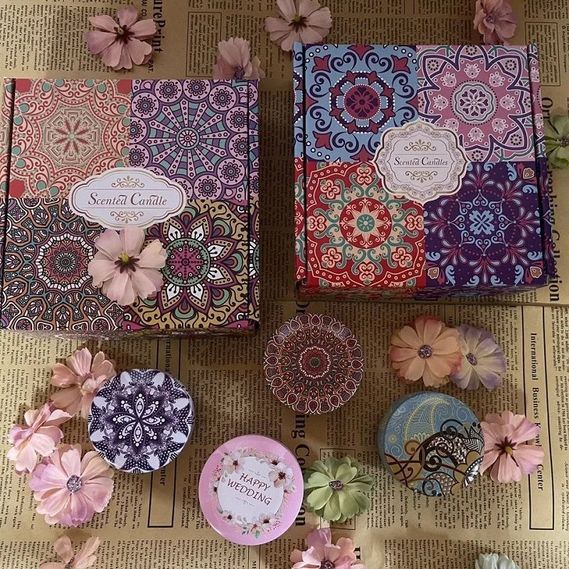 Vintage Scented Soy Wax Candles – Floral Fragrance Candle Jars