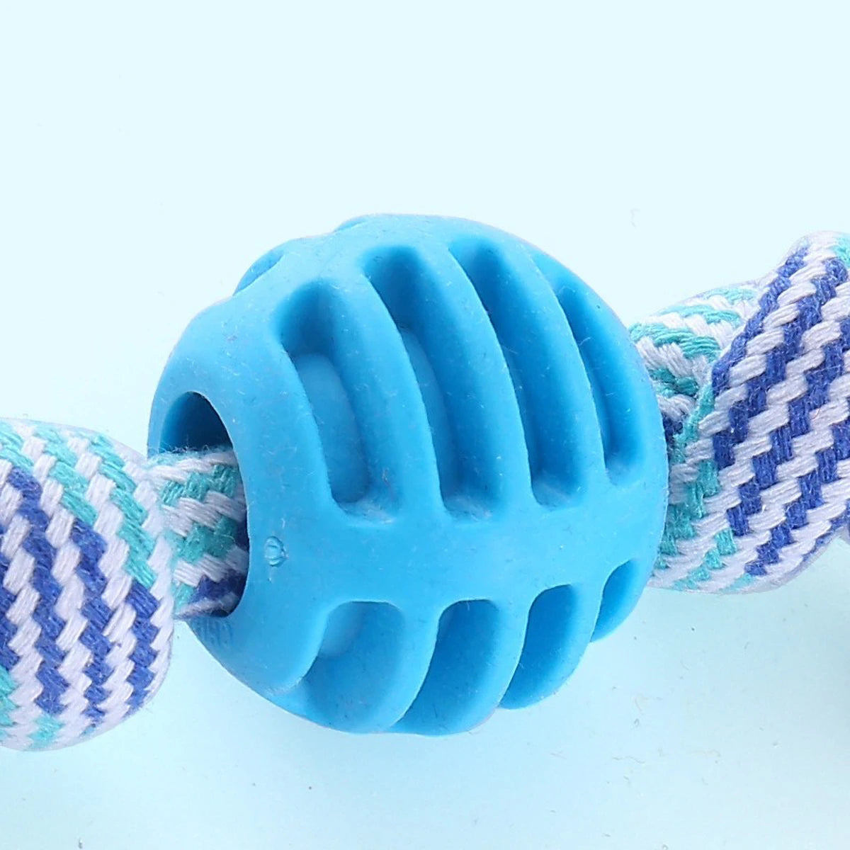 Durable Dog Rope Toy with Chew Ball – Cotton & TPR Pet Chew Toy