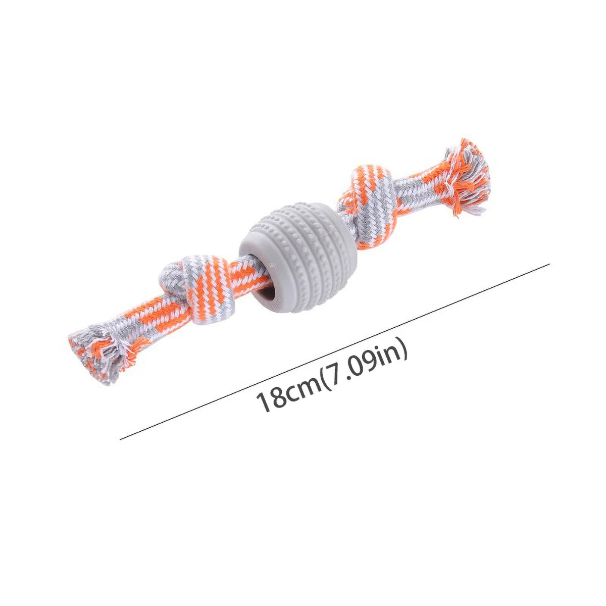 Durable Dog Rope Toy with Chew Ball – Cotton & TPR Pet Chew Toy