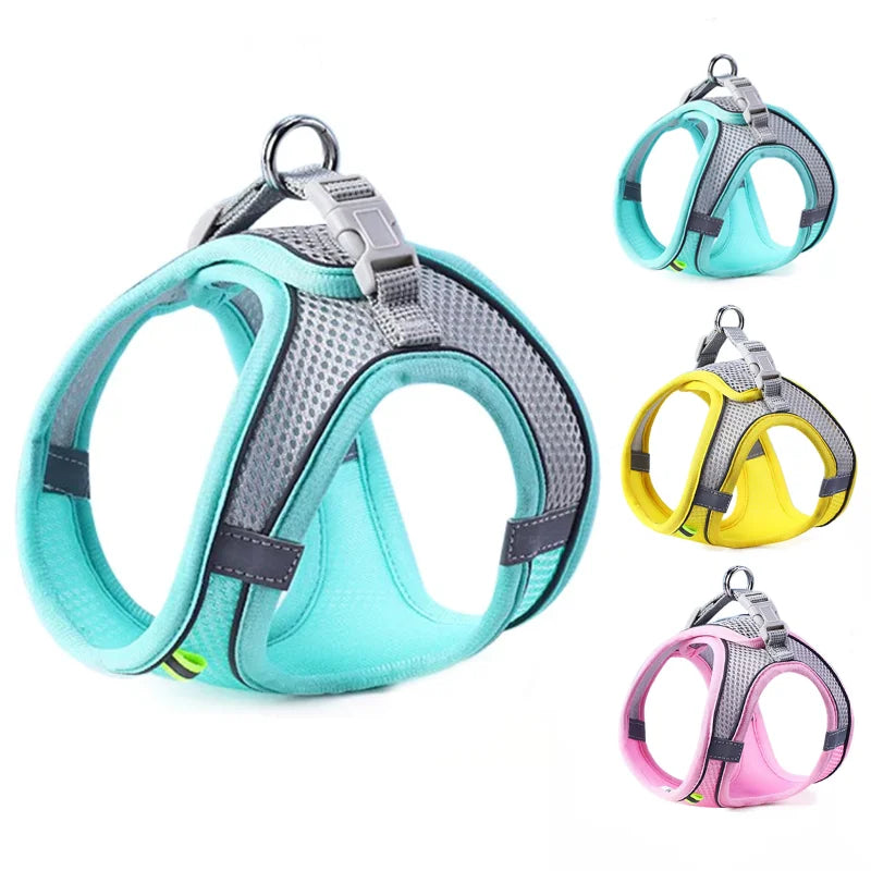 Reflective Adjustable Pet Harness & Leash Set for Dogs & Cats