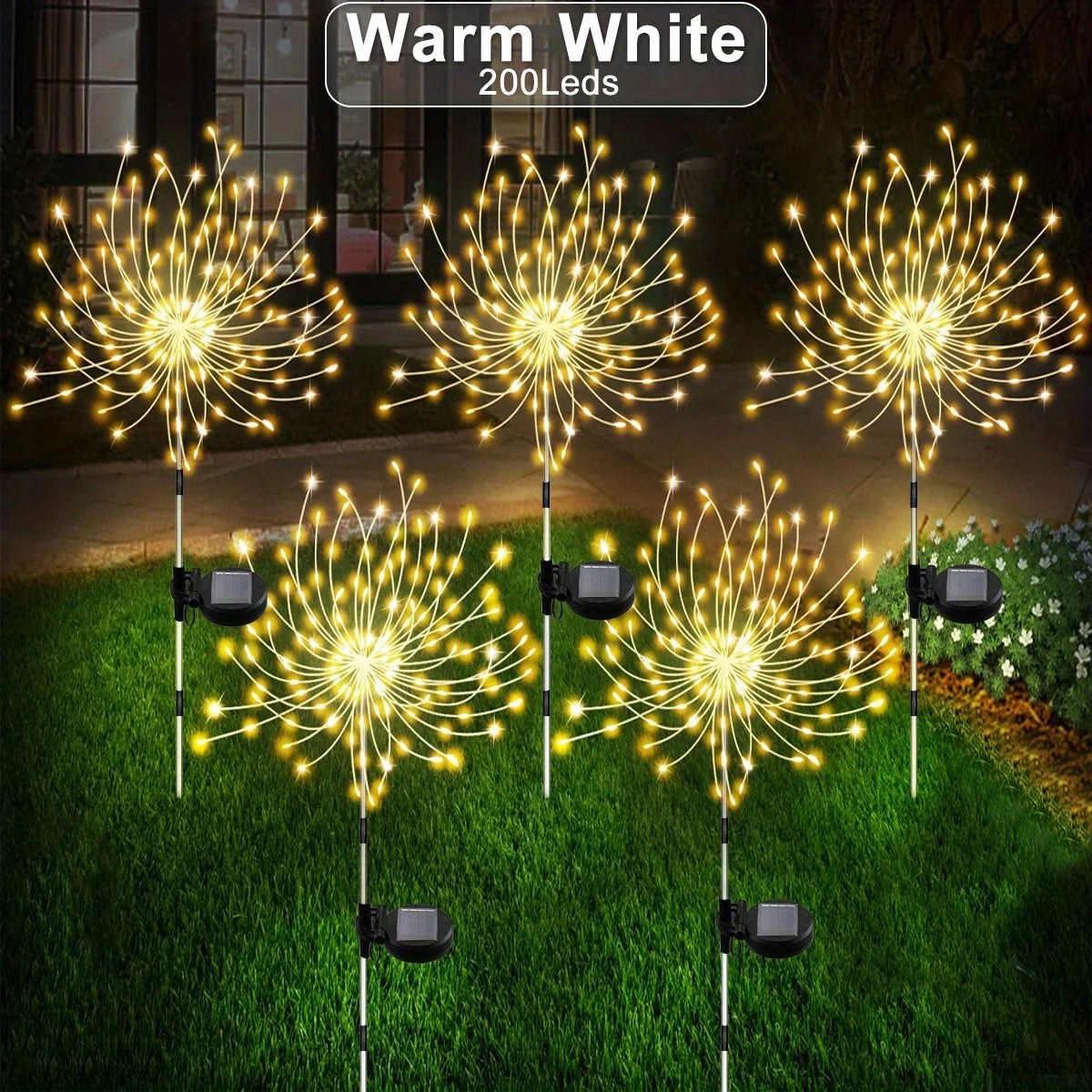 Solar Fireworks Lights Outdoor – Holiday Garden Patio Decor