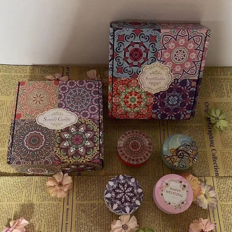 Vintage Scented Soy Wax Candles – Floral Fragrance Candle Jars