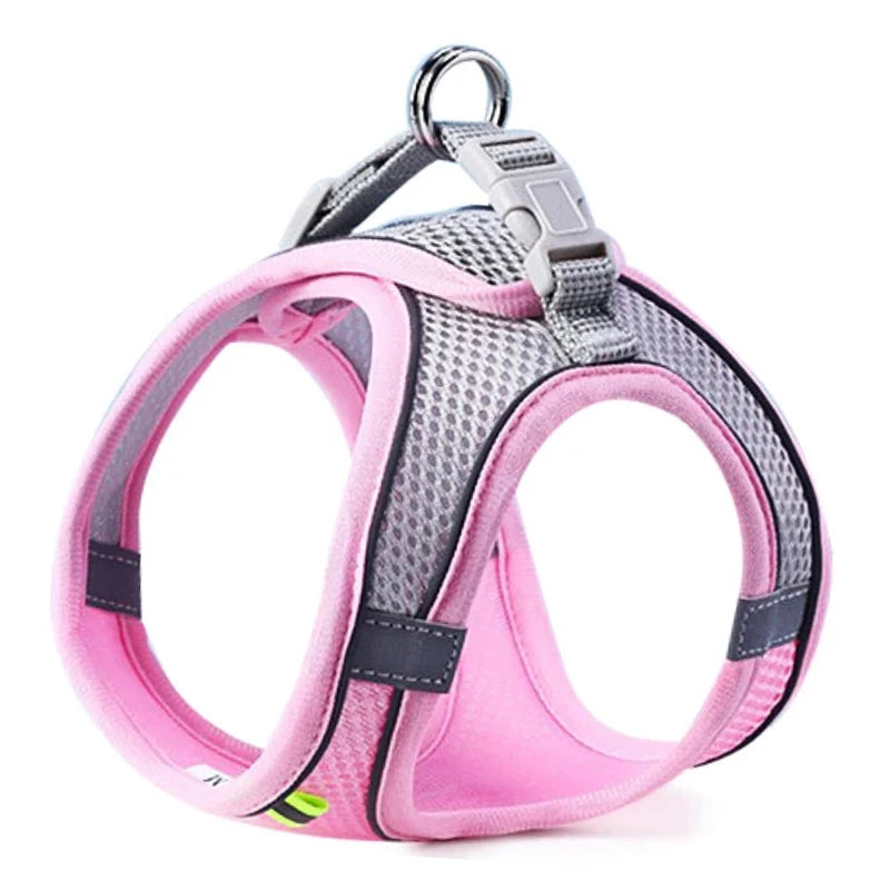 Reflective Adjustable Pet Harness & Leash Set for Dogs & Cats