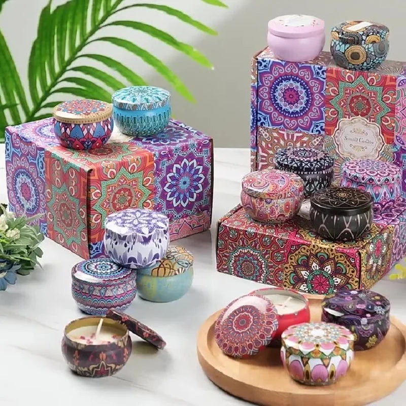 Vintage Scented Soy Wax Candles – Floral Fragrance Candle Jars