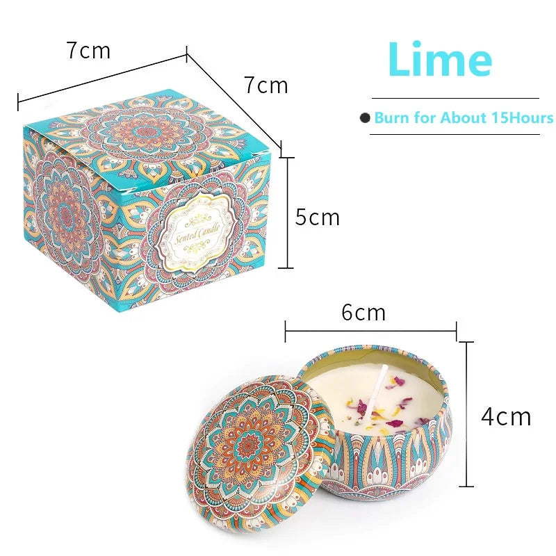 Vintage Scented Soy Wax Candles – Floral Fragrance Candle Jars