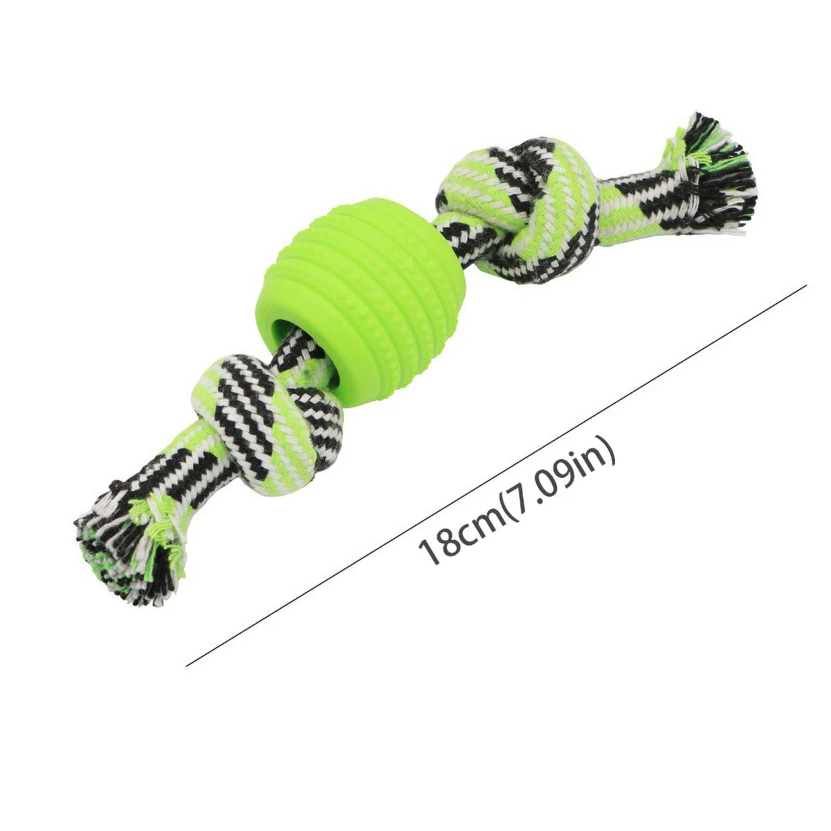 Durable Dog Rope Toy with Chew Ball – Cotton & TPR Pet Chew Toy