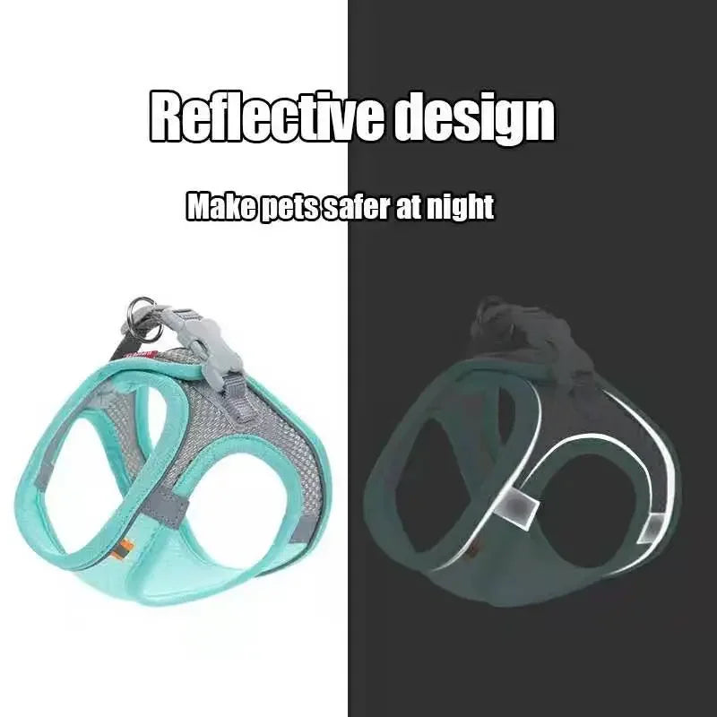 Reflective Adjustable Pet Harness & Leash Set for Dogs & Cats