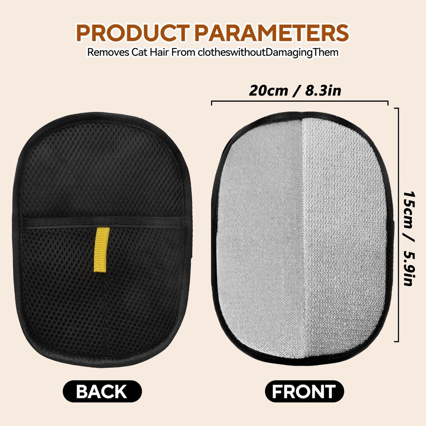 Pet Hair Removal Glove – Reusable Double-Sided Grooming Tool for Dogs & Cats