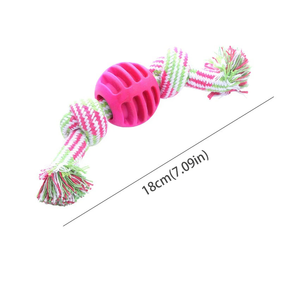 Durable Dog Rope Toy with Chew Ball – Cotton & TPR Pet Chew Toy